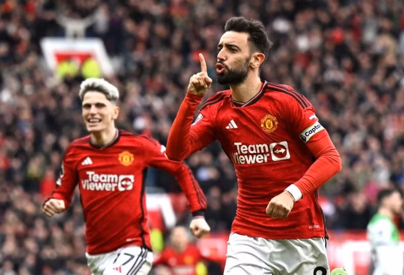 Bruno chạm mốc 10 bàn tại Premier League mùa này.