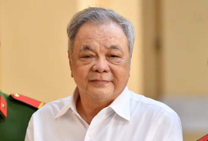 Ông Trần Quí Thanh bị đưa đến tòa sáng nay. Ảnh: Thanh Tùng