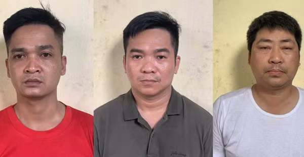 Từ trái qua, các đối tượng: Võ Bình Dương, Trần Đình Thức, Hà Trần Phi Hải.