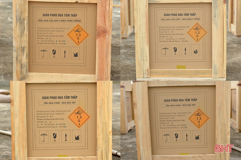 Cận cảnh “trận địa” pháo hoa ở TP. Hà Tĩnh trước giờ khai hỏa