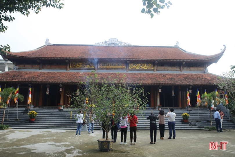 Người dân Hà Tĩnh náo nức đi lễ chùa, hái lộc đầu xuân