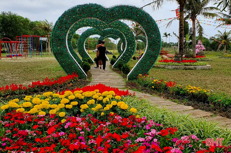 Hoa xuân Đồng Nôi rực rỡ hút khách những ngày đầu năm mới