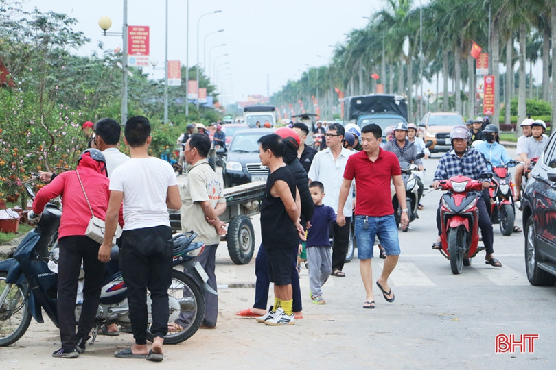Phố hoa Hà Tĩnh chiều 30 tết: Mai “sạch trơn”, đào và quất hạ giá