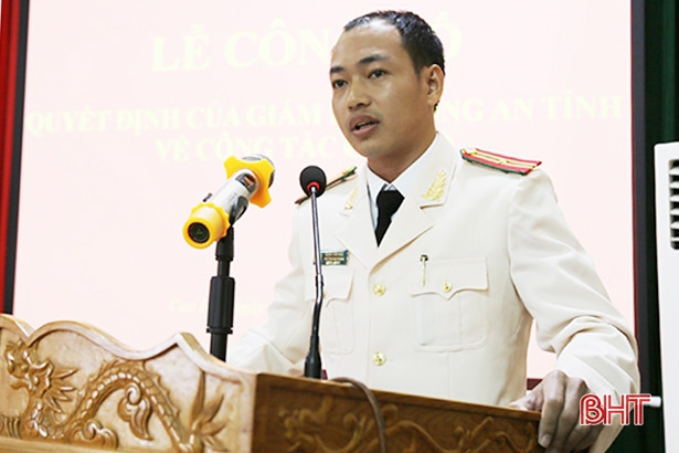 Phó phòng Cảnh sát kinh tế giữ chức Phó Trưởng Công an huyện Can Lộc
