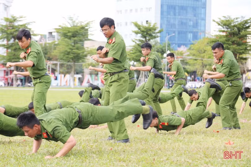 Sẵn sàng cho Hội thi điều lệnh, bắn súng, võ thuật Công an Nhân dân tại Hà Tĩnh 