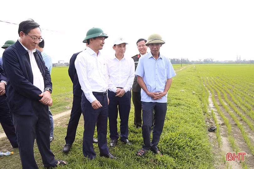 Lãnh đạo tỉnh động viên sản xuất đầu năm tại Can Lộc