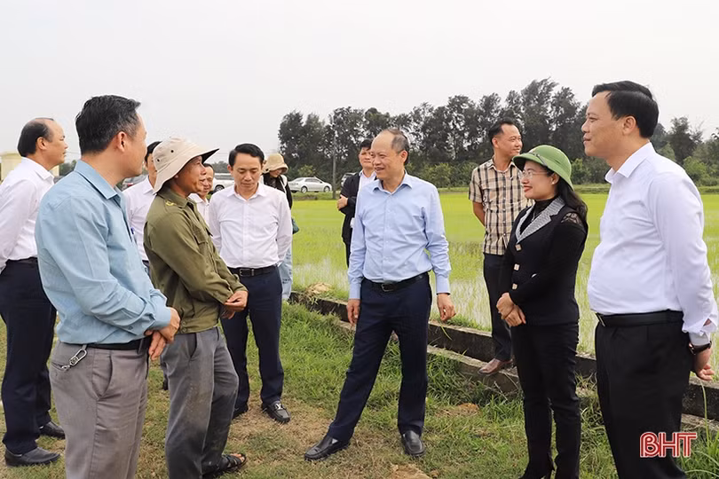 Các đồng chí lãnh đạo UBND tỉnh động viên sản xuất đầu năm
