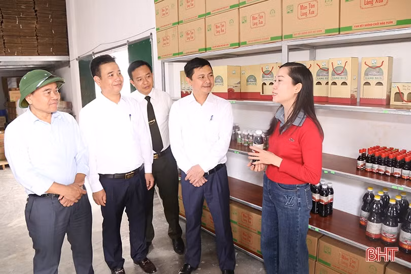 Các đồng chí lãnh đạo UBND tỉnh động viên sản xuất đầu năm
