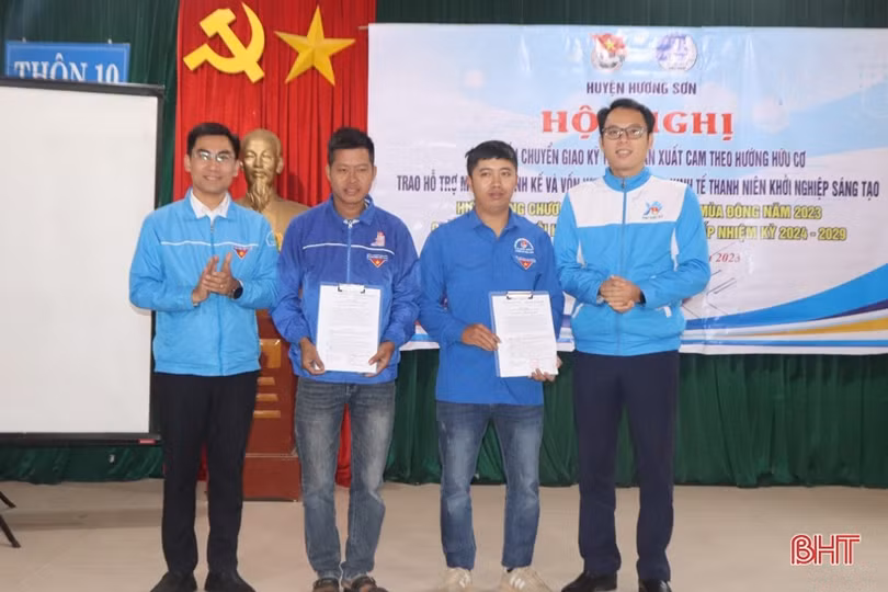 Chuyển giao kỹ thuật trồng cam hữu cơ cho thanh niên Hương Sơn