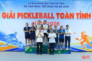 Trao 6 bộ huy chương Giải Pickleball toàn tỉnh Hà Tĩnh năm 2026