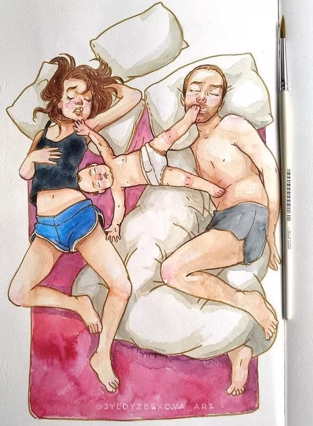 Chỉ có phụ nữ “một nách 2 con” mới hiểu được cảnh này!