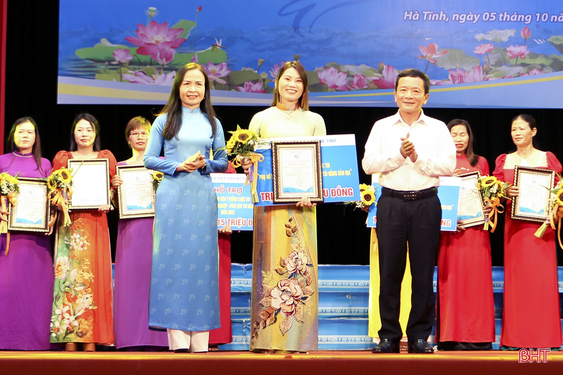 Trao giải cuộc thi phụ nữ Hà Tĩnh khởi nghiệp và vinh danh các doanh nghiệp nữ tiêu biểu