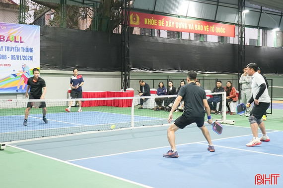 Sôi nổi giải Pickleball kỷ niệm 60 năm Ngày truyền thống ngành Nội chính Đảng 