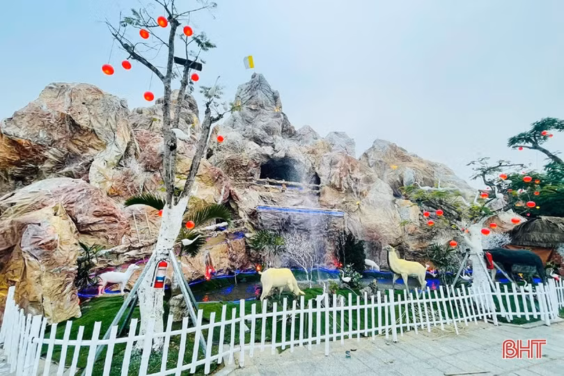 Ngôi làng cổ lộng lẫy trong tuyết trắng