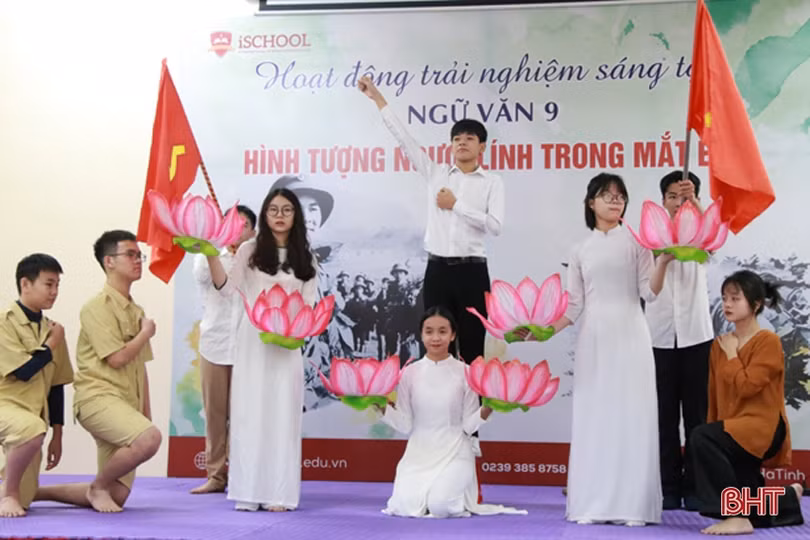 Học sinh iSchool Hà Tĩnh trải nghiệm sáng tạo văn học “Hình tượng người lính trong mắt em”