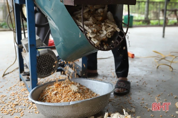 Người đàn ông Hà Tĩnh sáng chế thành công máy tách hạt ngô