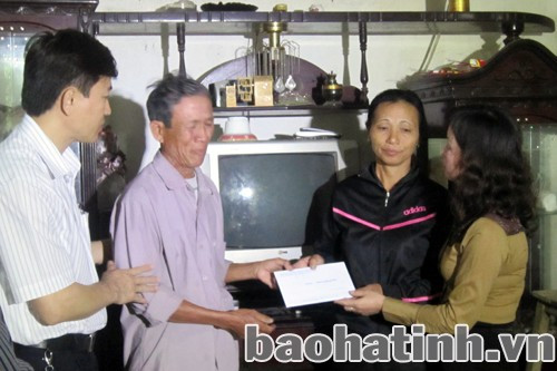 ... và gia đình ông Lê Văn Trọng ở tổ 7, phường Bắc Hồng (TX Hồng Lĩnh)