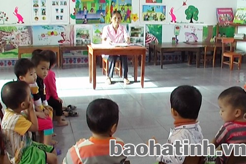 Dù khó khăn nhưng nhiều giáo viên mầm non ở Hương Sơn vẫn không bỏ nghề