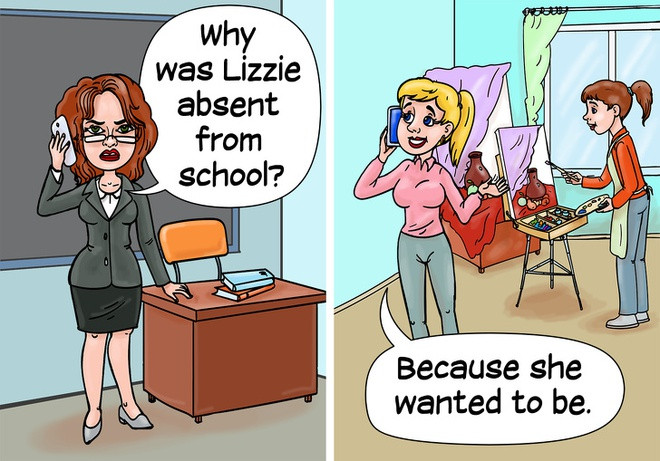 5. Trốn học: Khi thấy con căng thẳng hoặc buồn chán, cha mẹ nên cho phép con nghỉ ngơi. Học hành không phải thứ quan trọng nhất, đặc biệt khi so với sức khỏe tinh thần, tâm lý trẻ. Do vậy, nếu con cần nghỉ ngơi, phụ huynh cần cho con cơ hội sống chậm lại, ngẫm xem mình muốn, thích gì. Việc nghỉ học, trốn học cũng không có gì quá nghiêm trọng. Ảnh: Brightside. 10 điều cha mẹ ngăn cản con khiến tuổi thơ trẻ bớt vui