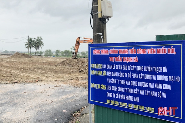 Đầu tư hơn 4,3 tỷ đồng chỉnh trang Tiểu công viên Miếu Rỏi ở Thạch Hà