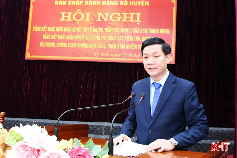 Phó Bí thư Thường trực Huyện ủy Trần Thành Nam báo cáo kết thực hiện nhiệm vụ chính trị, công tác kiểm tra, giám sát và phòng chống tham nhũng năm 2024, triển khai nhiệm vụ năm 2025 Phó Bí thư Thường trực Huyện ủy Trần Thành Nam báo cáo kết thực hiện nhiệm vụ chính trị, công tác kiểm tra, giám sát và phòng chống tham nhũng năm 2024, triển khai nhiệm vụ năm 2025