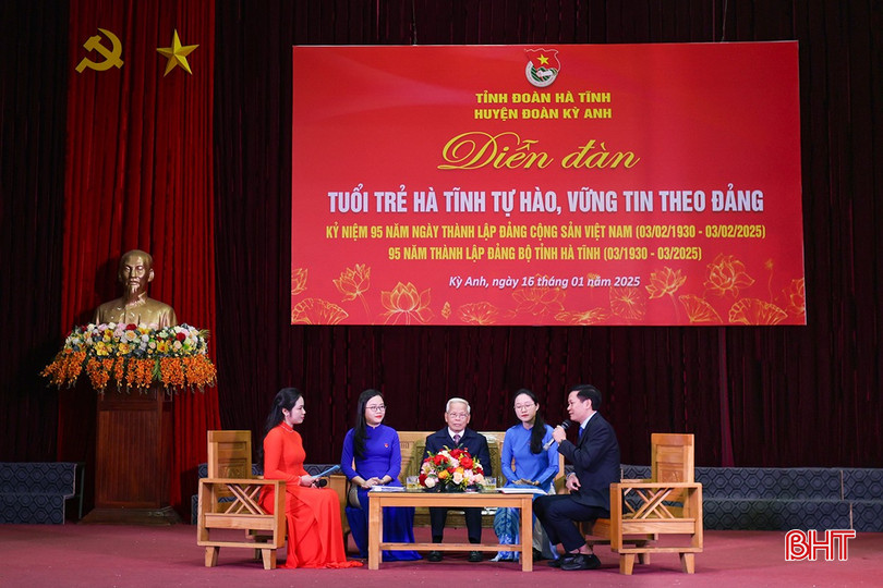 Diễn đàn điểm cấp tỉnh: “Tuổi trẻ Hà Tĩnh tự hào, vững tin theo Đảng” được tổ chức tại huyện Kỳ Anh.