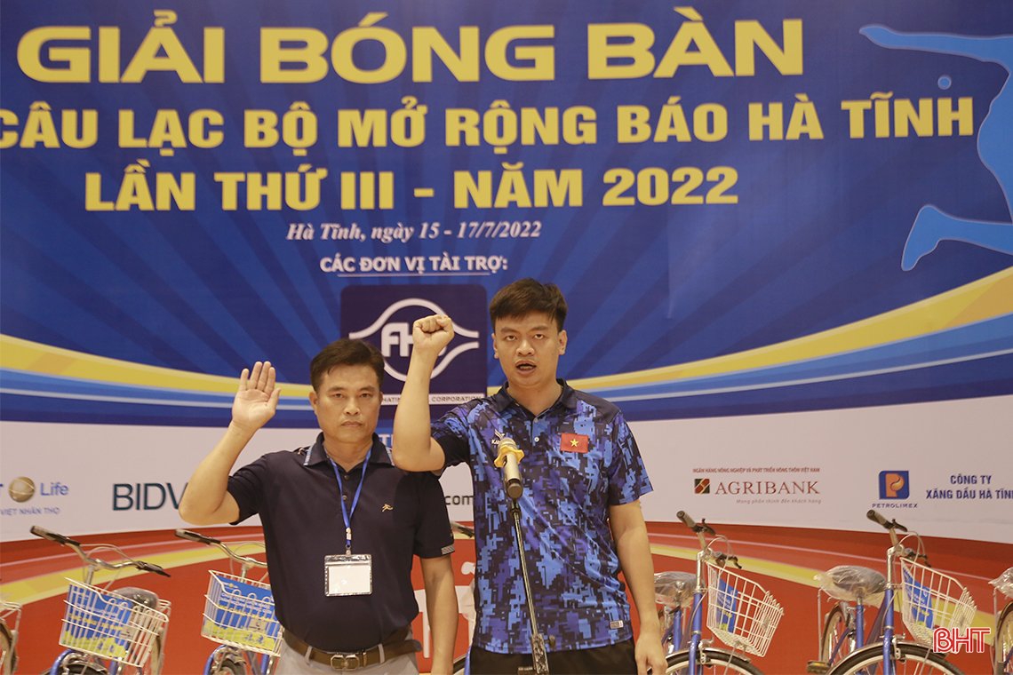 Khai mạc Giải Bóng bàn các CLB mở rộng Báo Hà Tĩnh lần thứ III năm 2022
