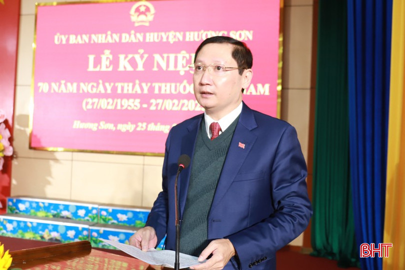 Bí thư Huyện ủy Hương Sơn Lương Quốc Tuấn phát biểu tại buổi lễ bqbht_br_img-3026.jpg