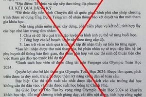 Giả mạo văn bản của Bộ GD&ĐT tổ chức thi Olympic Toán học