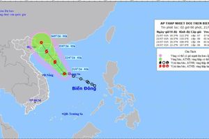 Thông tin mới về áp thấp nhiệt đới trên Biển Đông