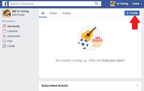 huong dan tao su kien facebook de len ke hoach tu tap