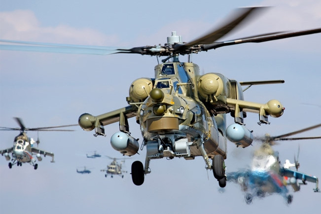 tho san dem mi 28 con ac mong cua is va al nusra o syria