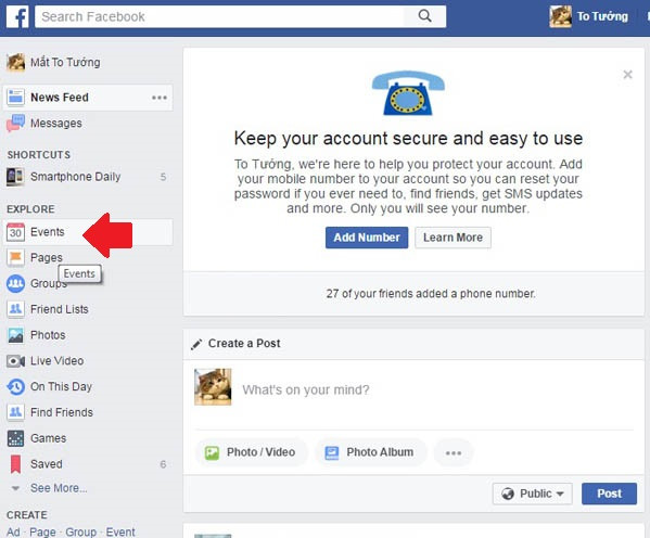 huong dan tao su kien facebook de len ke hoach tu tap