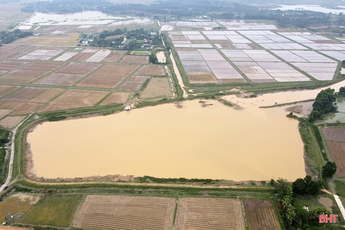 La zona aguas abajo de la presa de Ha tiene 40 hectáreas de tierras agrícolas de personas de dos aldeas, Quy Hai y Dai Long, comuna de Thach Ngoc. bqbht_br_dap-ha-hu-hong-8a.jpg