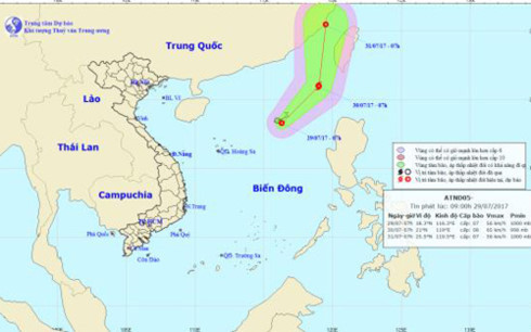 ap thap nhiet doi co kha nang manh len thanh bao
