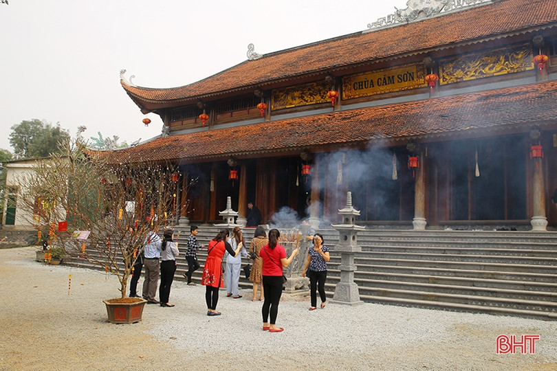 Người dân Hà Tĩnh náo nức đi lễ chùa, hái lộc đầu xuân