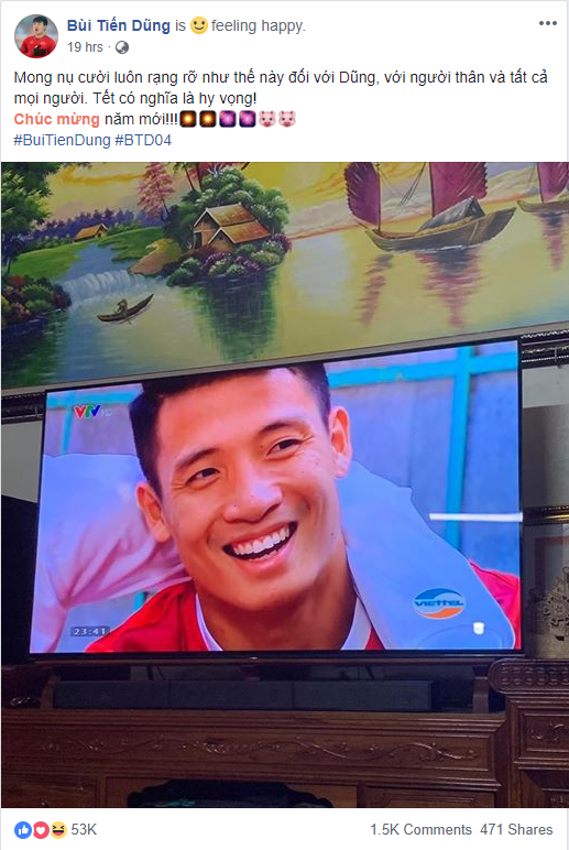 Các cầu thủ ĐT Việt Nam chúc Tết người hâm mộ trong ngày đầu năm mới