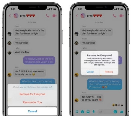 Facebook cho thêm 10 phút để người dùng xoá tin nhắn lỡ gửi