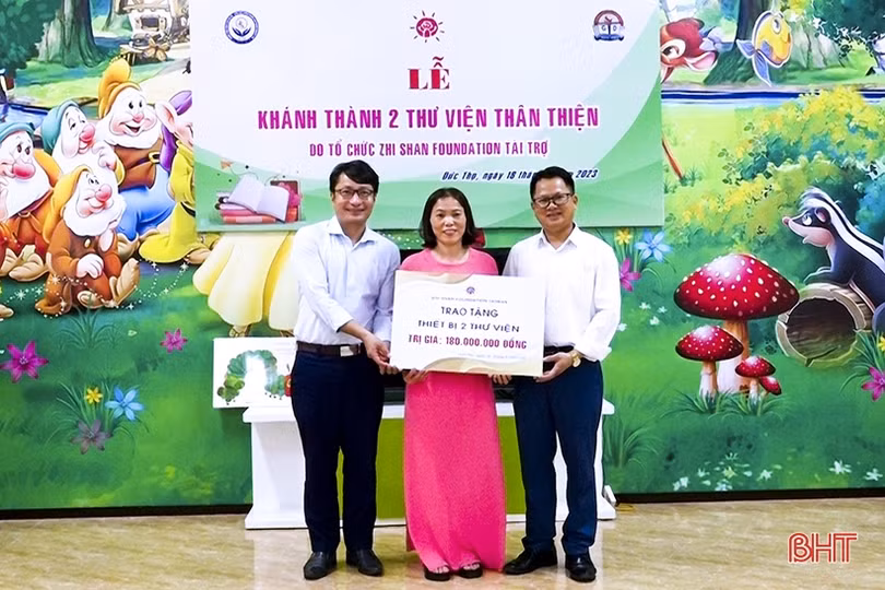 Khánh thành 2 thư viện thân thiện do tổ chức Zhi shan Foundation tài trợ