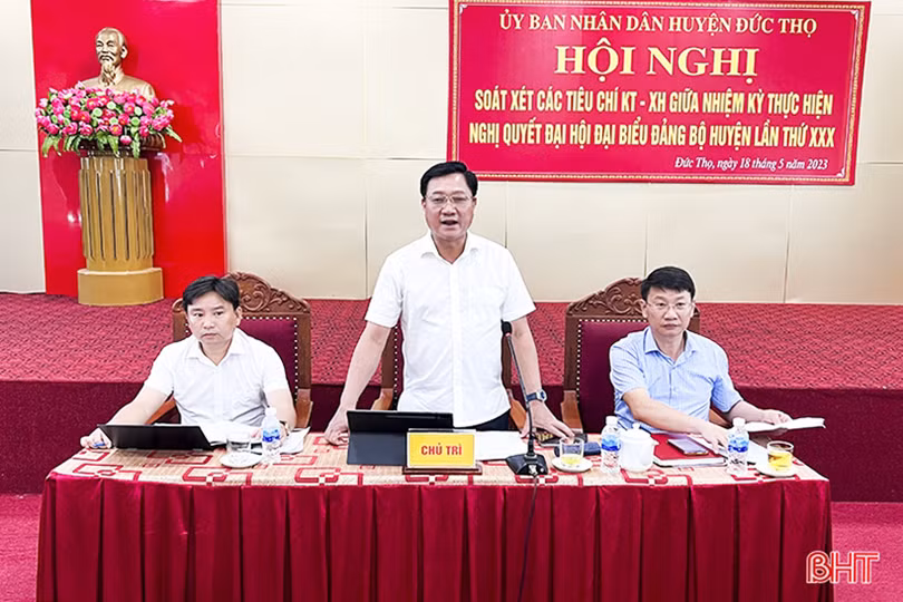 Đức Thọ soát xét các chỉ tiêu kinh tế - xã hội giữa nhiệm kỳ 2020 - 2025