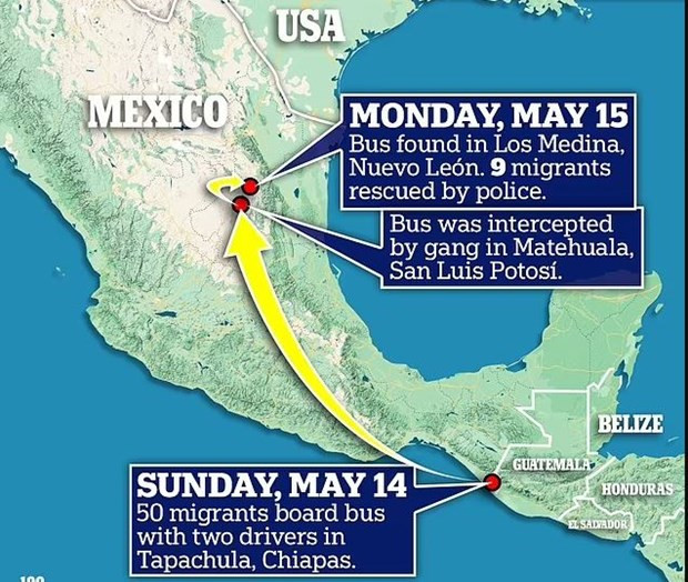 52 người di cư Mexico bị bắt cóc khi đang trên hành trình đến Mỹ hình ảnh 1 52 người di cư Mexico bị bắt cóc khi đang trên hành trình đến Mỹ