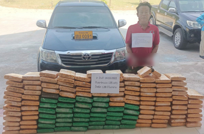 Tỉnh của Lào giáp Hà Tĩnh thu giữ gần 1,4 tạ cần sa