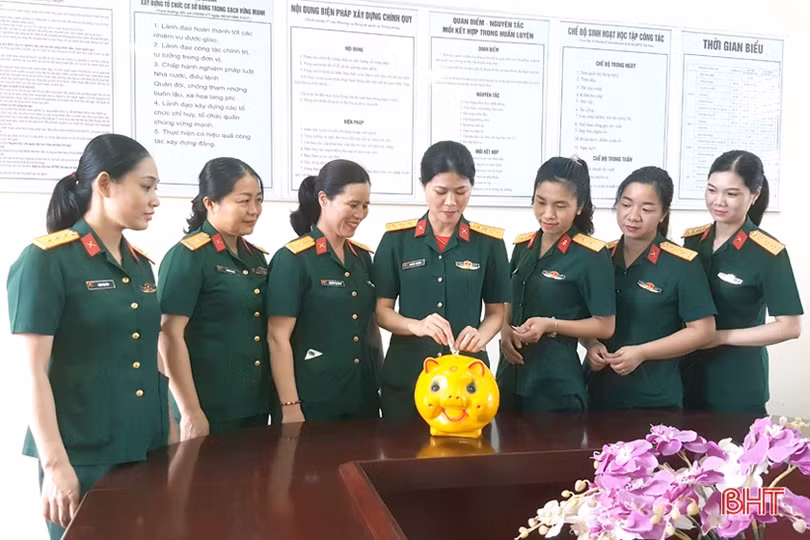 Lan tỏa tấm lòng nhân ái của các nữ quân nhân Hà Tĩnh