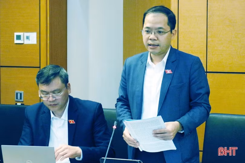 Trưởng đoàn ĐBQH Hà Tĩnh điều hành phiên thảo luận tổ về tình hình kinh tế, ngân sách