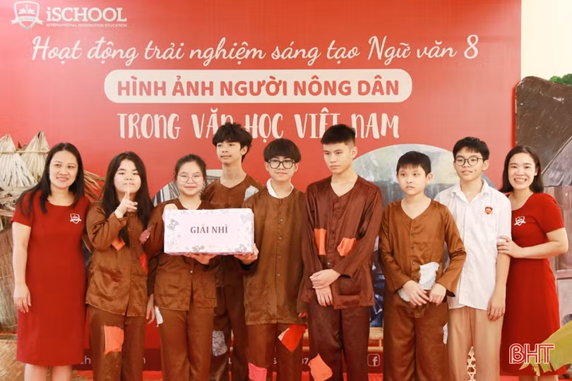 Học sinh iSchool Hà Tĩnh hào hứng trải nghiệm “Hình ảnh người nông dân trong Văn học Việt Nam”