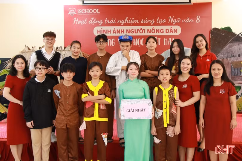 Học sinh iSchool Hà Tĩnh hào hứng trải nghiệm “Hình ảnh người nông dân trong Văn học Việt Nam”