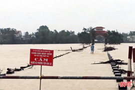 Lũ trên các sông ở Hà Tĩnh đang lên, cảnh báo nguy cơ ngập lụt diện rộng