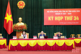 Bế mạc Kỳ họp thứ 34, HĐND tỉnh Hà Tĩnh, thông qua các nghị quyết quan trọng