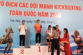 Hà Tĩnh giành 4 huy chương tại giải Kickboxing toàn quốc