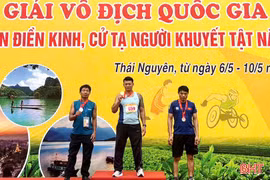 VĐV Hà Tĩnh giành 6 huy chương tại giải điền kinh, cử tạ người khuyết tật